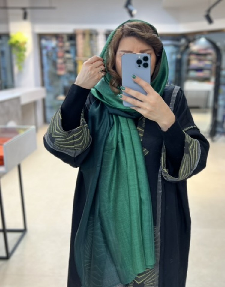 شال ویسکوز مزونی طیفی سبزوارداتی code;46