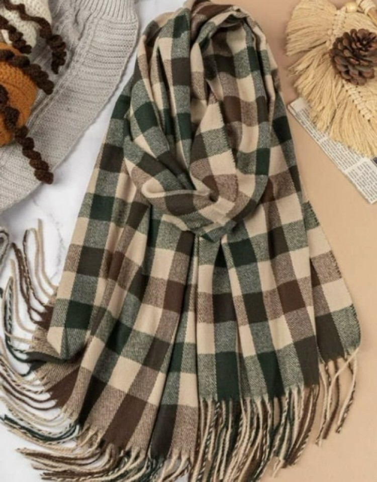شال موهر وارداتی چهارخونهcode:298