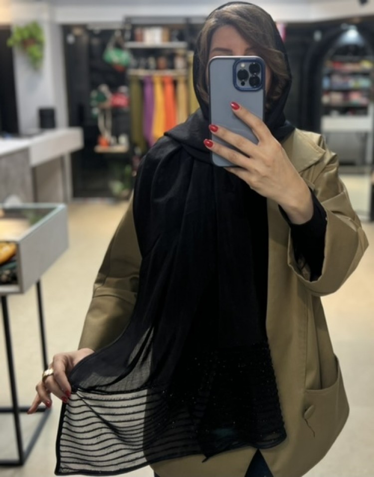 شال مشکی دستک لمه code:360