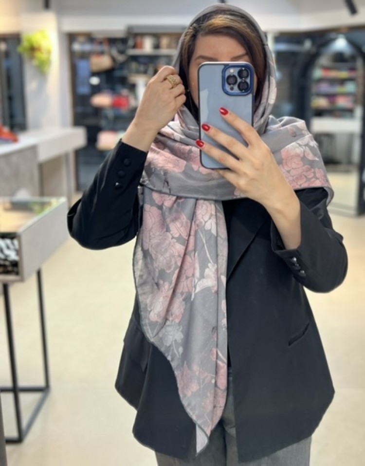 روسری نخی طرح گل code:383