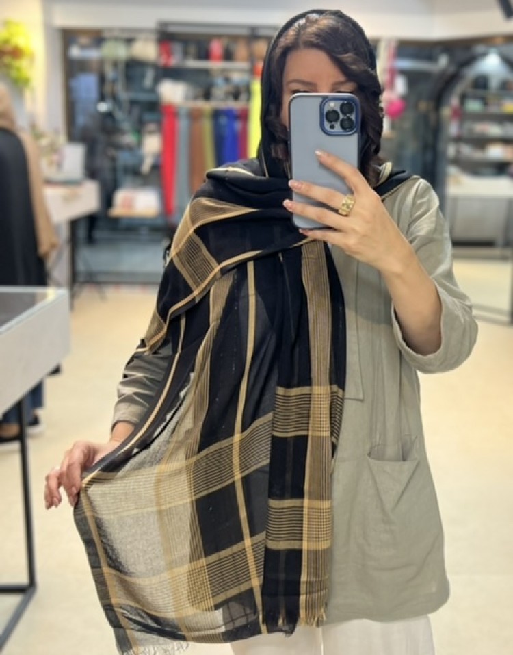 شال مشکی باربری code:539