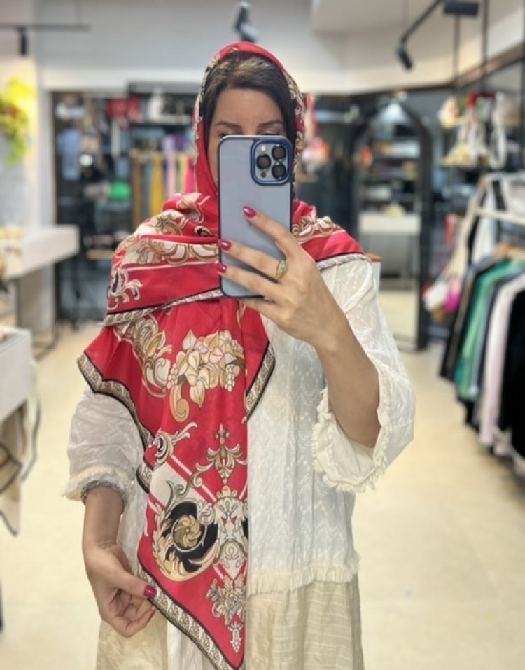 روسری نخی دوردست دوز  code:666