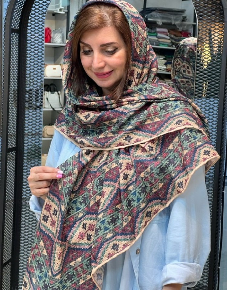 روسری دور دست دوز نخی code:1534