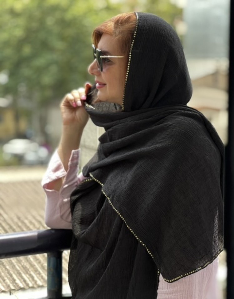 شال پلیسه مشکی متنوع (حاشیه دار)وارداتیcode:1549