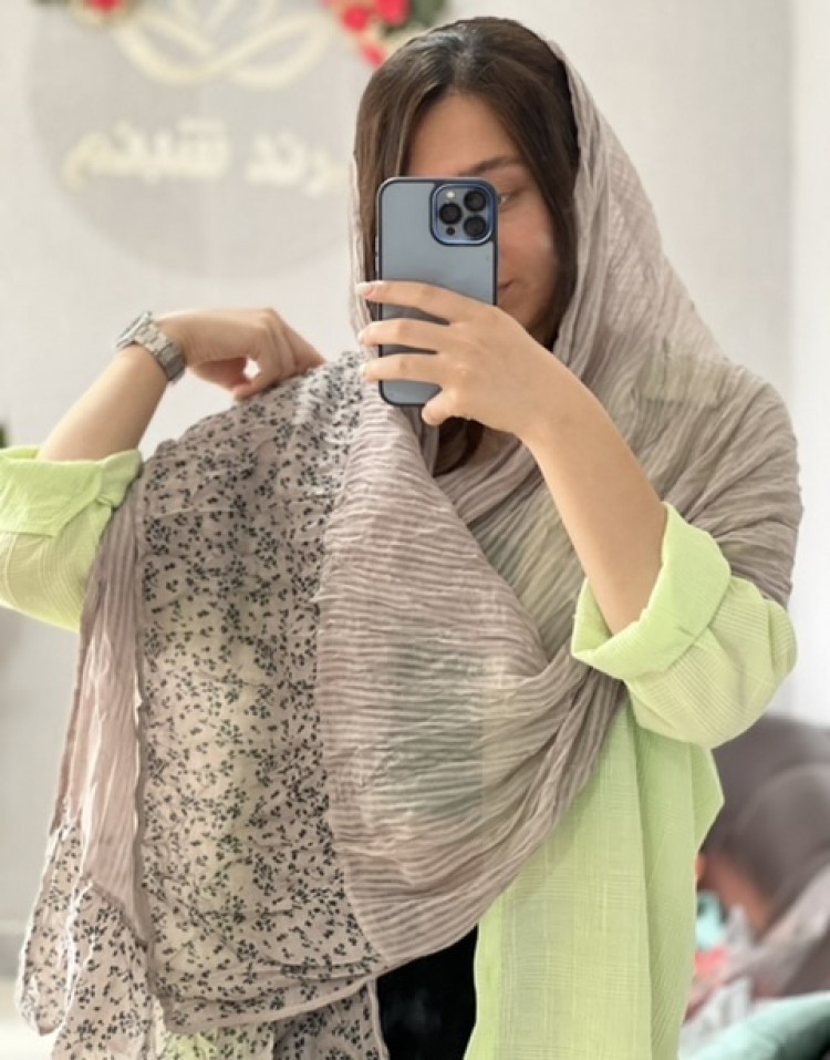 شال پلیسه گلریز Code 1577
