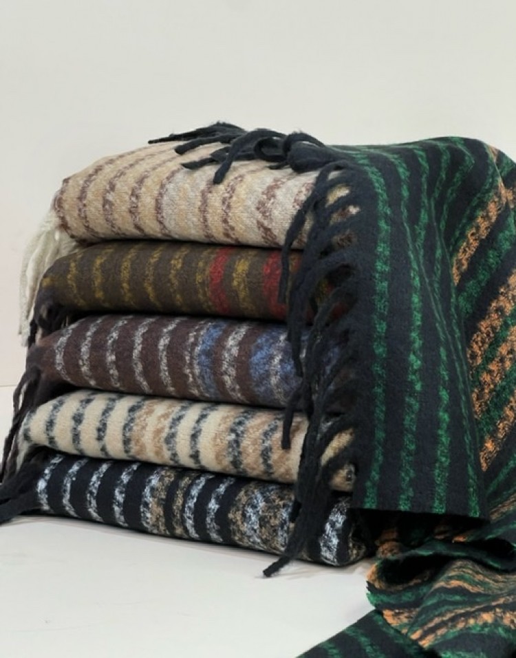 شال موهر راه راه ریشه بلندوارداتیcode:1941