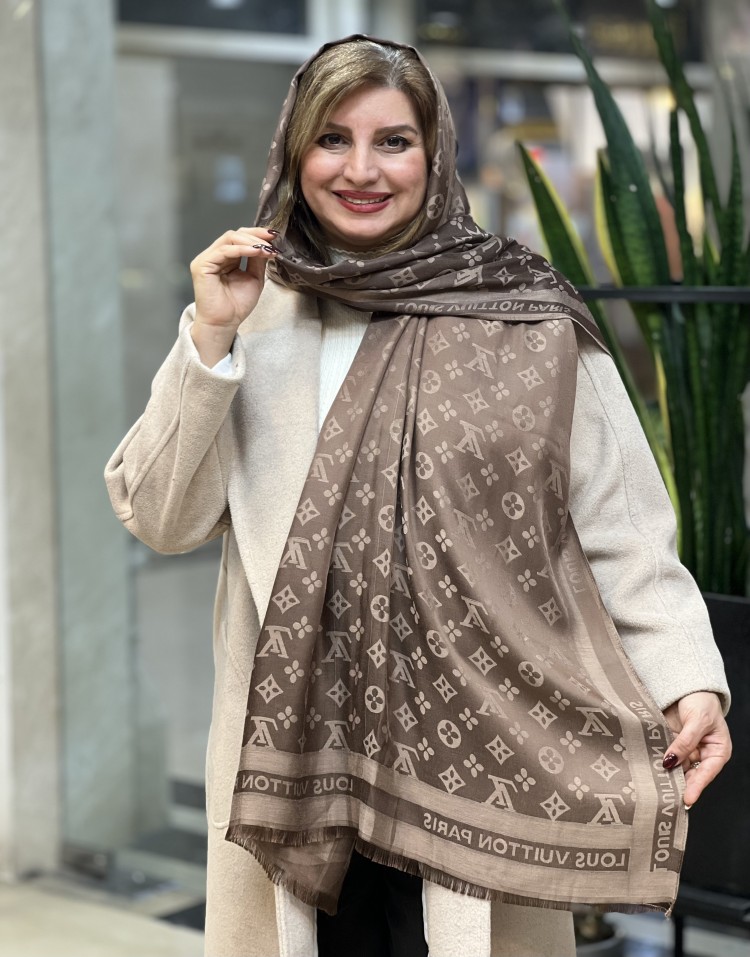 شال طرح مارک  شکلاتی کشمیرcode:3004