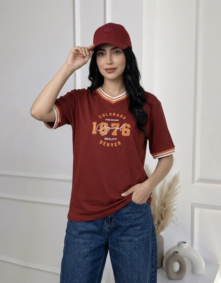 تیشرت زنانه یقه گرد code:3496